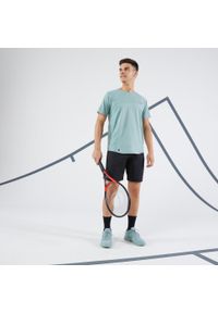 ARTENGO - Koszulka tenisowa męska krótki rękaw Artengo Dry Gaël Monfils. Kolor: zielony. Materiał: materiał, elastan, poliester. Długość rękawa: krótki rękaw. Długość: krótkie. Sport: tenis