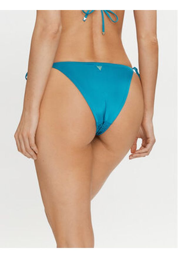 Guess Dół od bikini E4GO06 KC5Z0 Niebieski. Kolor: niebieski. Materiał: syntetyk
