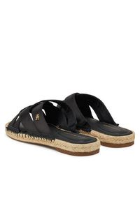 TOMMY HILFIGER - Tommy Hilfiger Espadryle Satin Espadrille Mule FW0FW08502 Czarny. Kolor: czarny. Materiał: materiał #5