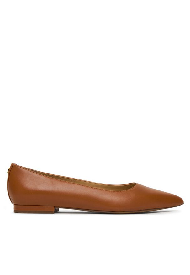 Lauren Ralph Lauren - LAUREN RALPH LAUREN Baleriny Londyn 802P09039002 Brązowy. Kolor: brązowy. Materiał: skóra