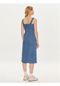 Vero Moda Sukienka jeansowa Saila 10310393 Niebieski Regular Fit. Kolor: niebieski. Materiał: bawełna
