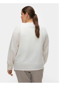 Vero Moda Curve Bluzka Chris 10301893 Biały Regular Fit. Kolor: biały. Materiał: syntetyk