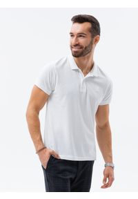 Ombre Clothing - Zestaw koszulek męskich polo z dzianiny pique 3-pak - mix V16. Okazja: na co dzień. Typ kołnierza: polo. Kolor: niebieski. Materiał: dzianina. Wzór: haft, aplikacja. Sezon: wiosna, lato. Styl: klasyczny, sportowy, wizytowy, casual