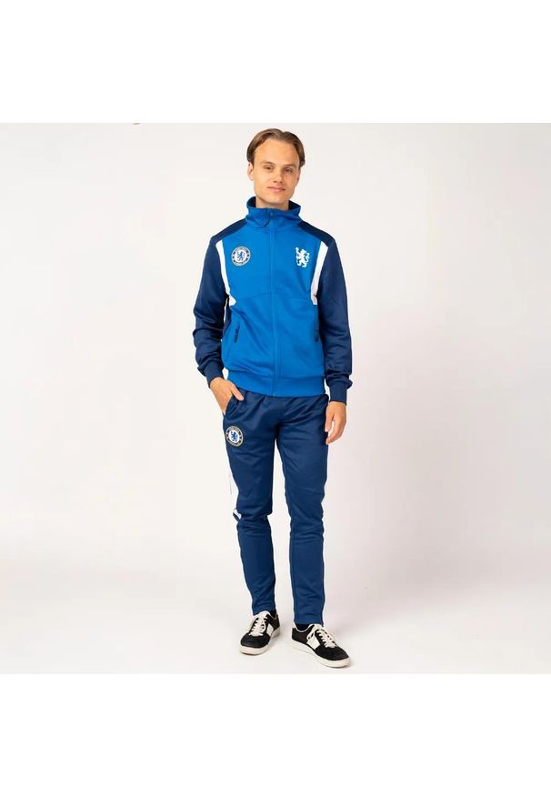 CHELSEA - Dres piłkarski dla dorosłych Chelsea 23/24. Kolor: niebieski. Materiał: dresówka. Sport: piłka nożna