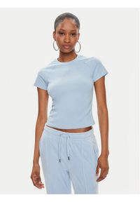 Juicy Couture T-Shirt JCMCT223257 Błękitny Slim Fit. Kolor: niebieski. Materiał: bawełna