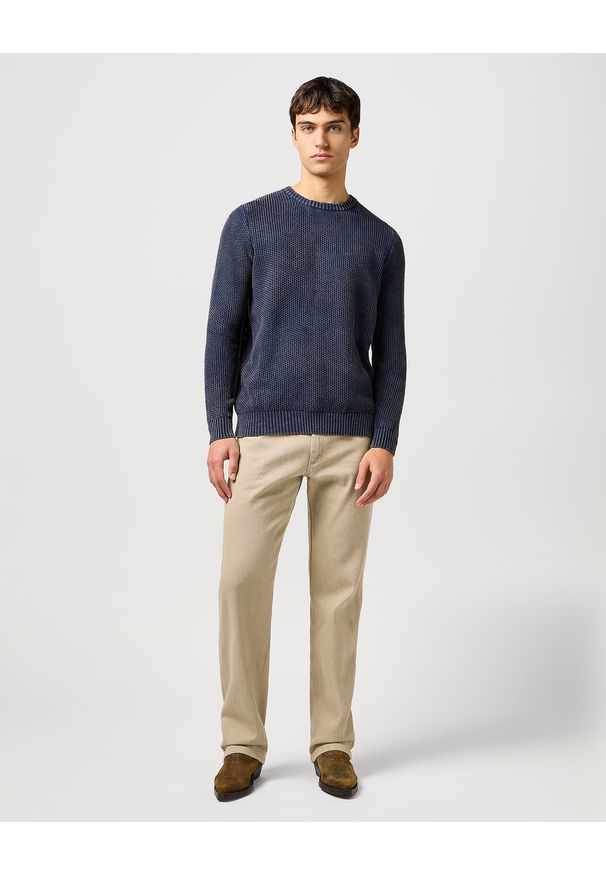 Wrangler - WRANGLER MĘSKA SWETER WRANGLER CREWNECK SWEATER NAVY 112364288