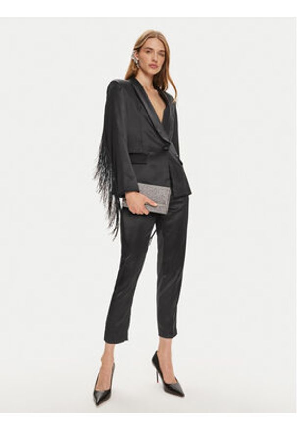 Fracomina Chinosy FQ24SV2003W41101 Czarny Slim Fit. Kolor: czarny. Materiał: syntetyk