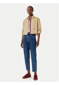 Tommy Jeans Koszula DW0DW22942 Beżowy Cropped Fit. Kolor: beżowy. Materiał: bawełna #3