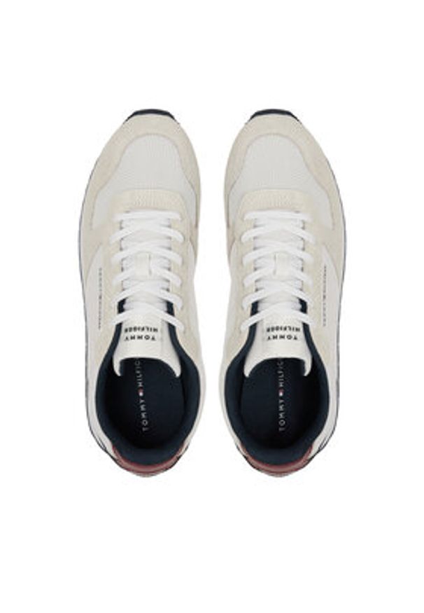 TOMMY HILFIGER - Tommy Hilfiger Sneakersy New Runner Eva Mix FM0FM05465 Biały. Kolor: biały. Materiał: zamsz, skóra