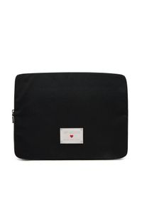 Love Moschino - LOVE MOSCHINO Etui na laptopa JC5010PP1MLN100A Czarny. Kolor: czarny. Materiał: materiał #1