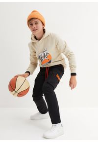 bonprix - Spodnie chłopięce bojówki z gumką w talii, Regular Fit. Kolor: czarny #2