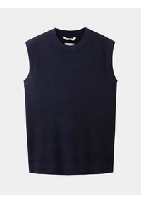 Tom Tailor Sweter 1038691 Granatowy Regular Fit. Kolor: niebieski. Materiał: bawełna, syntetyk