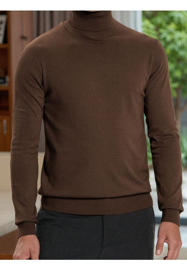 Sinsay - Klasyczny golf - beżowy. Typ kołnierza: golf. Kolor: beżowy. Styl: klasyczny