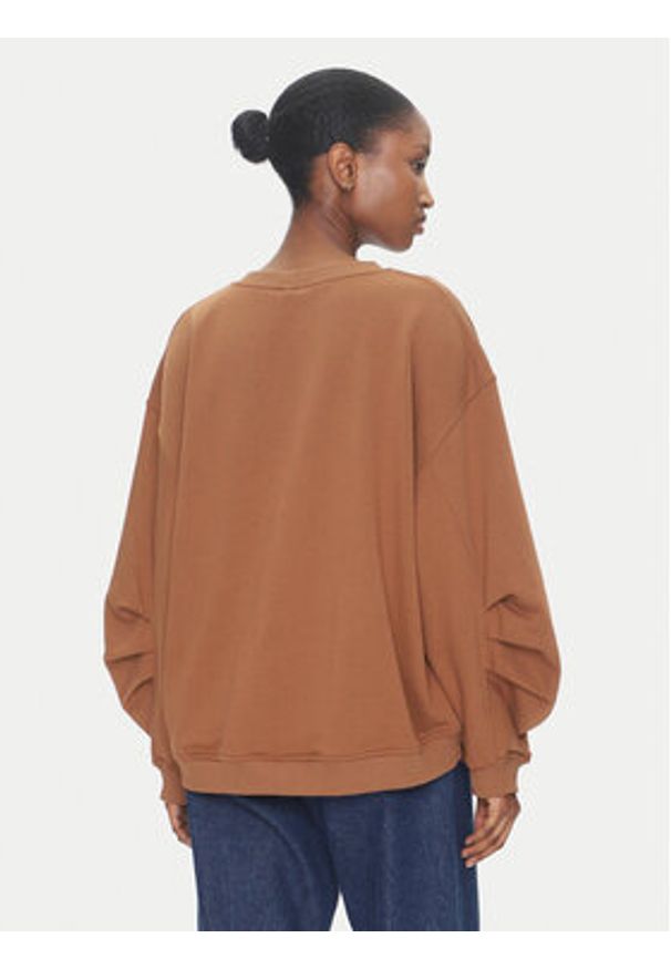 ViCOLO Bluza RD0178 Brązowy Reglan Fit. Kolor: brązowy. Materiał: bawełna