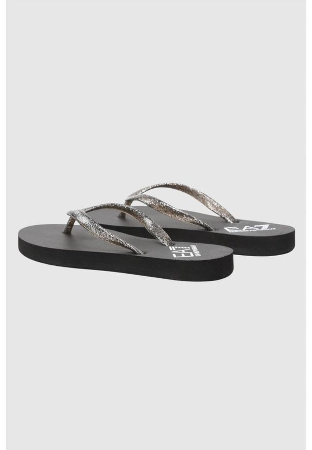 EA7 Emporio Armani - EA7 Czarne klapki japonki, Rozmiar 37. Kolor: czarny