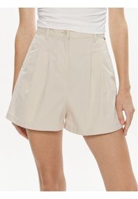 Tommy Jeans Szorty materiałowe Claire DW0DW17775 Beżowy Regular Fit. Kolor: beżowy. Materiał: bawełna