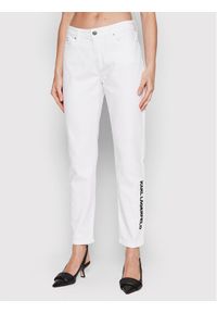 Karl Lagerfeld - KARL LAGERFELD Jeansy 221W1101 Biały Regular Fit. Kolor: biały