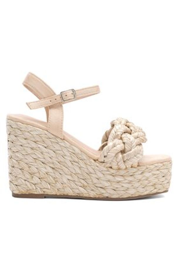 DeeZee Espadryle KL-E2125-1 Beżowy. Kolor: beżowy