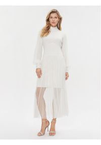TwinSet - TWINSET Sukienka dzianinowa 232TT3413 Écru Regular Fit. Materiał: syntetyk