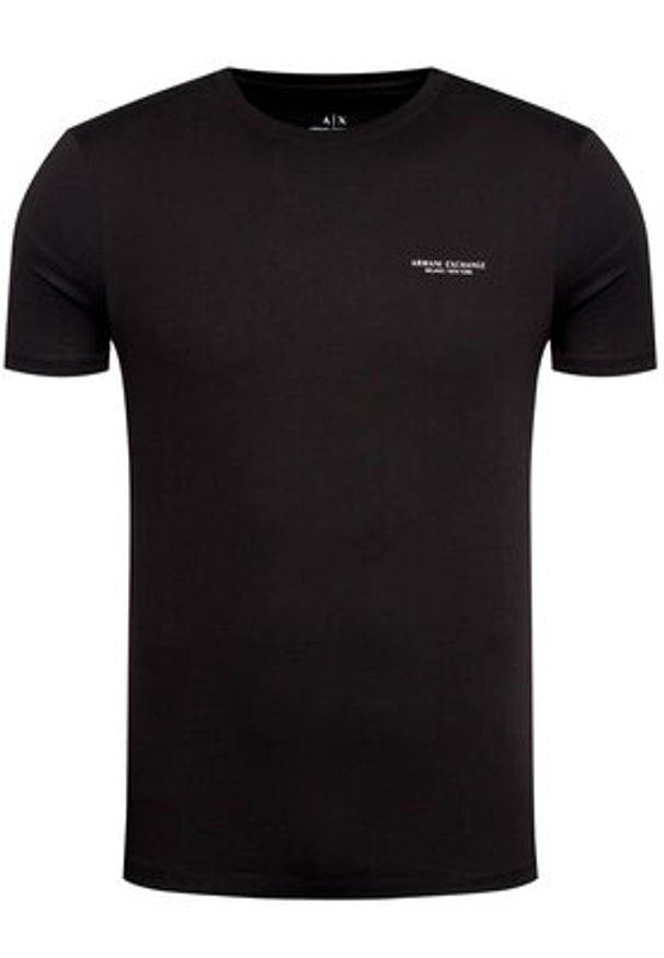 Armani Exchange T-Shirt 8NZT91 Z8H4Z 1200 Czarny Regular Fit. Kolor: czarny. Materiał: bawełna