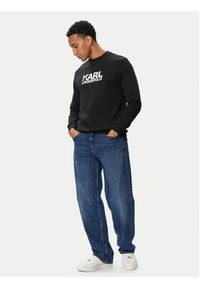 Karl Lagerfeld - KARL LAGERFELD Bluza 705780 563917 Niebieski jasny Regular Fit. Typ kołnierza: dekolt w karo. Kolor: niebieski. Materiał: bawełna #5
