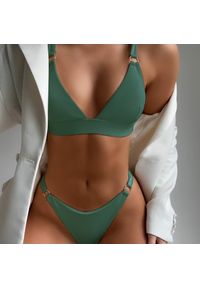 Intica - Strój kąpielowy z kółeczkami i regulowanymi ramiączkami na plażę i basen Shouko. Kolor: niebieski. Materiał: tkanina #9