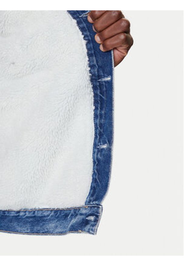 Karl Lagerfeld Jeans Kurtka jeansowa A4M14014 Niebieski Regular Fit. Kolor: niebieski. Materiał: bawełna