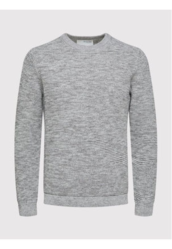 Selected Homme Sweter Vince 16059390 Szary Regular Fit. Kolor: szary. Materiał: bawełna