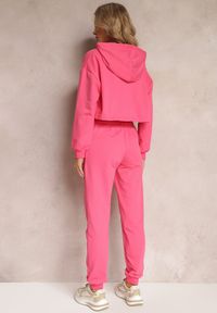 Renee - Fuksjowy 3-częściowy Komplet z Topem Bluzą i Spodniami Dresowymi Klomenna. Kolor: różowy. Materiał: dresówka #3