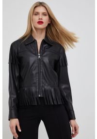 Karl Lagerfeld kurtka damska kolor czarny przejściowa. Okazja: na co dzień. Kolor: czarny. Styl: casual #1