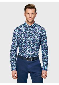 Pako Lorente - PAKO LORENTE – Koszula męska w kwiaty. Materiał: elastan, bawełna. Długość rękawa: długi rękaw. Długość: długie. Wzór: kwiaty. Sezon: wiosna #1