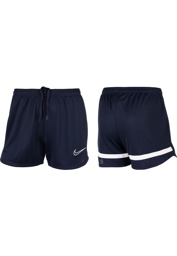 Spodenki sportowe damskie Nike Dri-FIT Academy. Kolor: niebieski. Technologia: Dri-Fit (Nike)