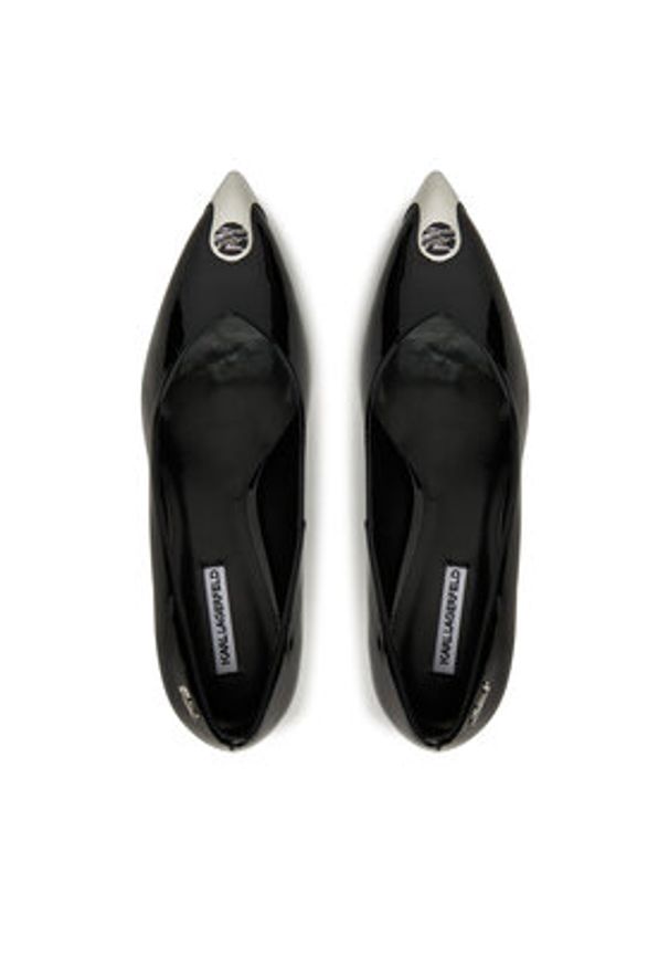 Karl Lagerfeld - KARL LAGERFELD Czółenka Sienna Court KL32709 Czarny. Kolor: czarny. Materiał: skóra, lakier