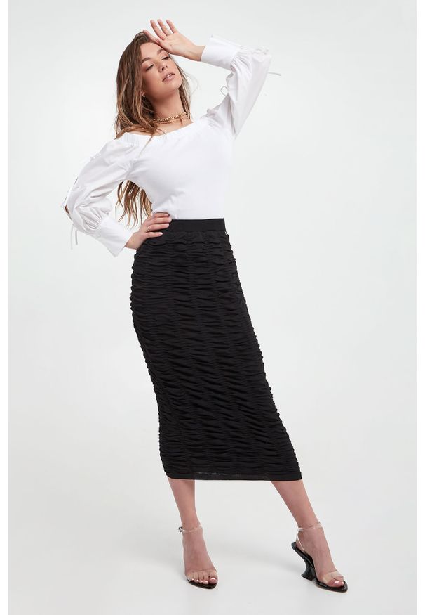 Twinset Milano - Bluzka damska hiszpanka TWINSET ACTITUDE. Typ kołnierza: dekolt hiszpanka