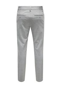 Only & Sons Chinosy Mark 22013727 Szary Slim Fit. Kolor: szary. Materiał: syntetyk