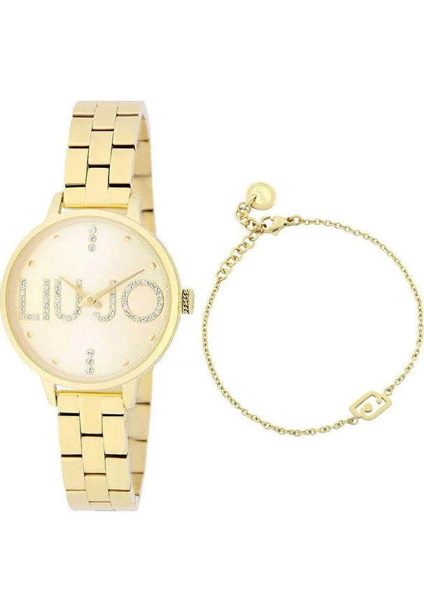 Zegarek Liujo Zegarek damski LIU JO TLJ2040 CYRKONIE złoty. Kolor: złoty