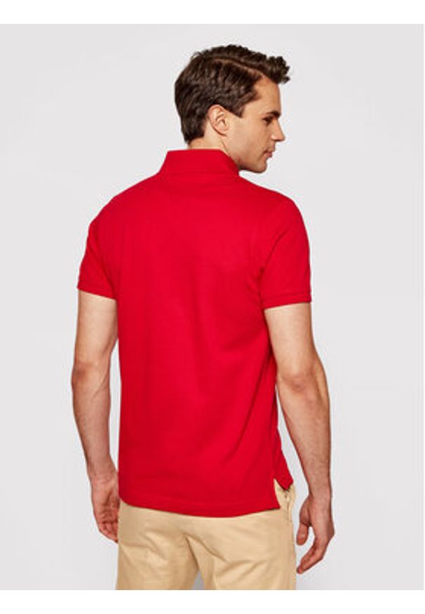 TOMMY HILFIGER - Tommy Hilfiger Polo 1985 MW0MW17771 Czerwony Slim Fit. Typ kołnierza: polo. Kolor: czerwony. Materiał: bawełna