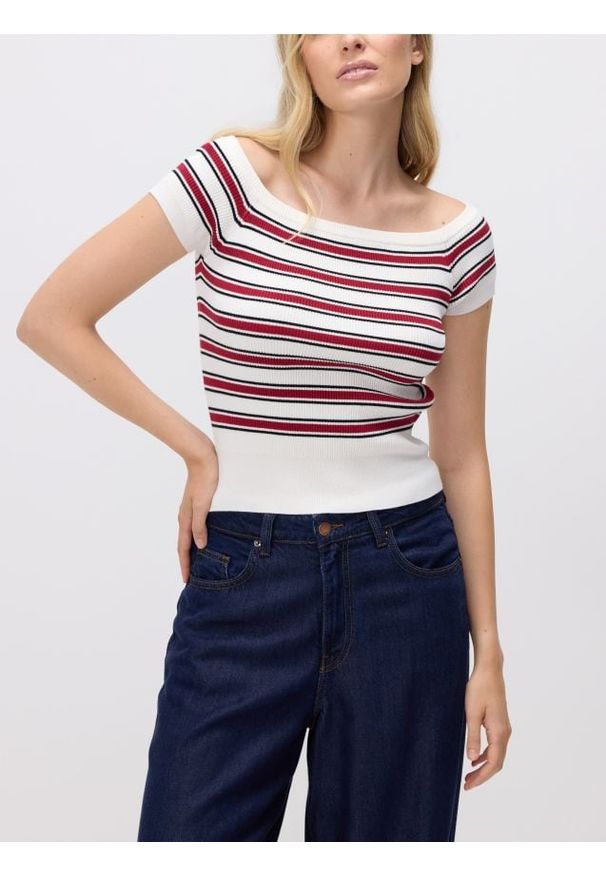 Reserved - Dzianinowa bluzka - wielobarwny. Materiał: dzianina