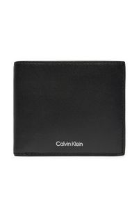 Calvin Klein Duży Portfel Męski Ck Sleek Bifold 5cc W/Coin K50K512691 Czarny. Kolor: czarny. Materiał: skóra