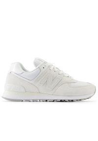 Buty New Balance WL5742BD - białe. Kolor: biały. Materiał: guma, zamsz, skóra. Szerokość cholewki: normalna. Model: New Balance 574 #1