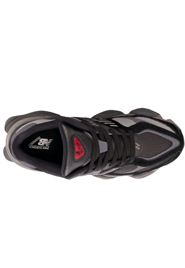 Buty unisex New Balance U9060BLK – czarne. Okazja: na co dzień. Kolor: czarny. Materiał: guma, skóra, syntetyk, materiał. Szerokość cholewki: normalna