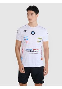 4f - 4F Koszulka meczowa replika wyjazdowa z sezonu 2024/25 męska 4F x Czarni Radom - multikolor L. Kolor: wielokolorowy. Materiał: dzianina, włókno, materiał, syntetyk. Wzór: gładki, ze splotem. Styl: klasyczny, sportowy