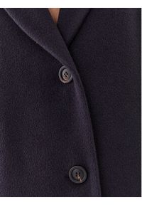 Peserico Easy Płaszcz wełniany M20095 04309 Granatowy Regular Fit. Kolor: niebieski. Materiał: wełna