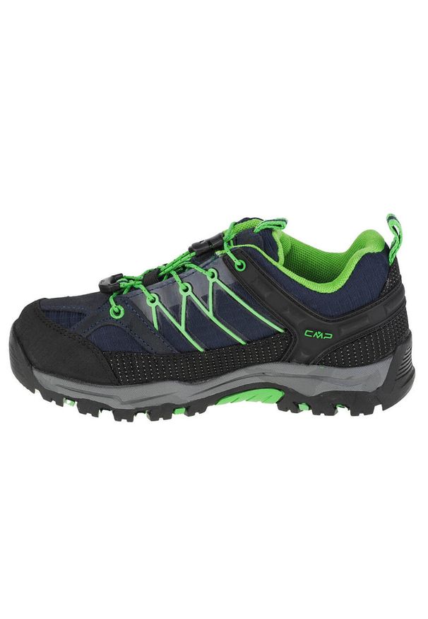 Buty trekkingowe chłopięce, CMP Rigel Low Kids. Kolor: wielokolorowy, czarny, zielony. Sport: turystyka piesza