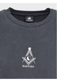 Kaotiko Bluza Tie Dye Mason AH013-01-H002 Czarny Relaxed Fit. Kolor: czarny. Materiał: bawełna
