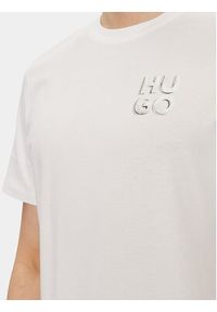 Hugo T-Shirt Detzington241 50508944 Biały Regular Fit. Kolor: biały. Materiał: bawełna