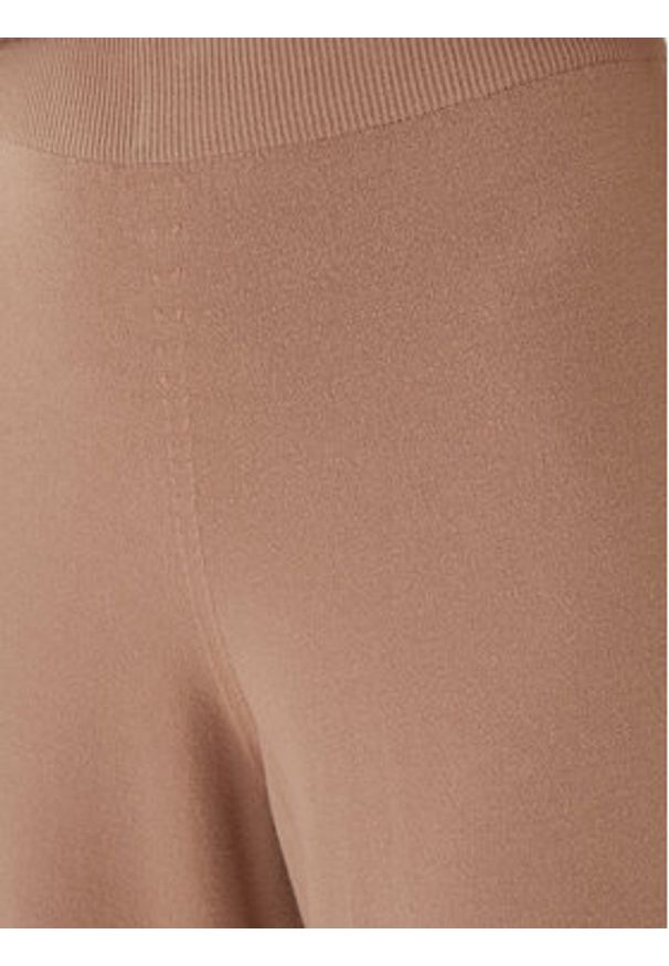 Kontatto Spodnie dzianinowe 3M0803C Beżowy Regular Fit. Kolor: beżowy. Materiał: syntetyk