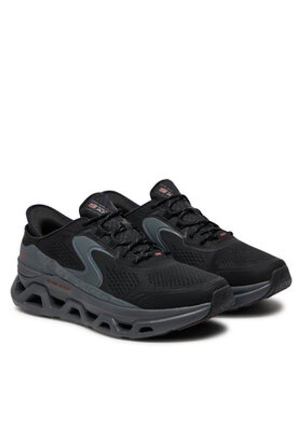 skechers - Skechers Sneakersy 232921/BKCC Czarny. Kolor: czarny. Materiał: materiał