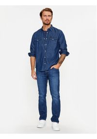 Lee Koszula jeansowa 112321897 Granatowy Regular Fit. Kolor: niebieski. Materiał: jeans, bawełna #4