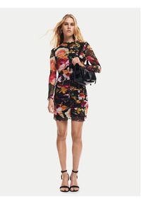 Desigual Sukienka codzienna Manila 24WWVK47 Czarny Slim Fit. Okazja: na co dzień. Kolor: czarny. Materiał: syntetyk. Typ sukienki: proste. Styl: casual